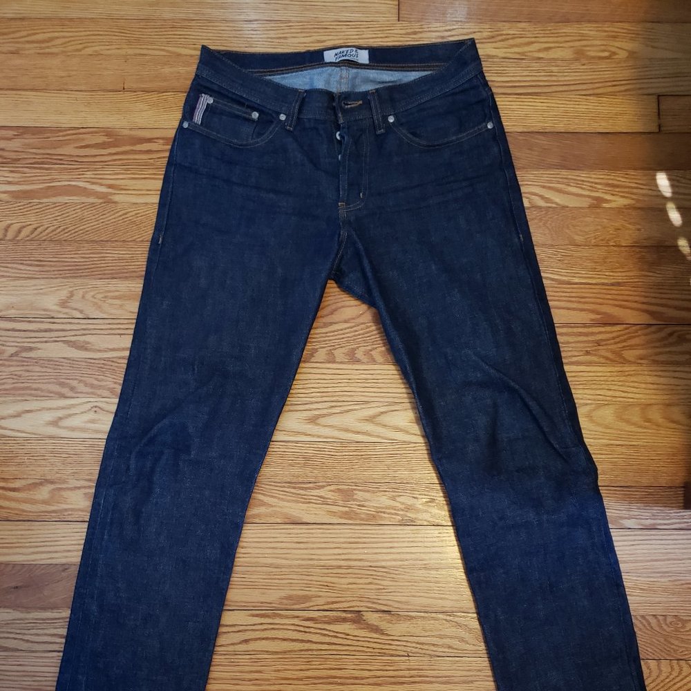Naked & Famous Weird Guy 10th Anniversary Indigo Selvage Jeans - W31
